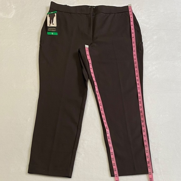 Banana Republic Ladies Ponte Pants, Straight Leg, Stretch, Brown, Size 12 NWT - Picture 12 of 16